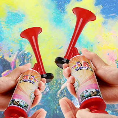 Noise Makers Prank Kit, Set of 2 Mini Air Horns, Loud Sound Non-Toxic Party Horns for Children, Fun Birthday Party Favors and Goodie Bag Fillers for Kids (Mini handheld air horn 2pcs)