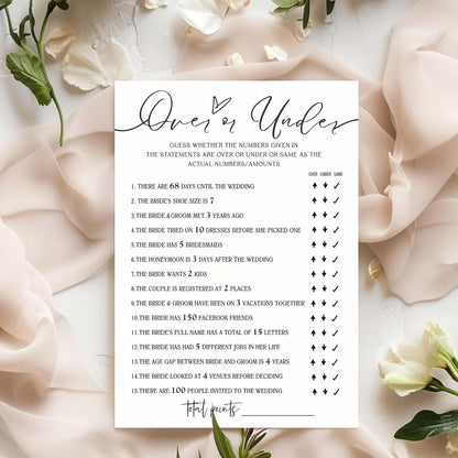 Bridal Shower Bingo, What Will The Bride to Be Receive, 25Pcs Bridal Bingo Game Cards, Engagement Party Games for Guests, Minimalist White Wedding Party Supplies - A18