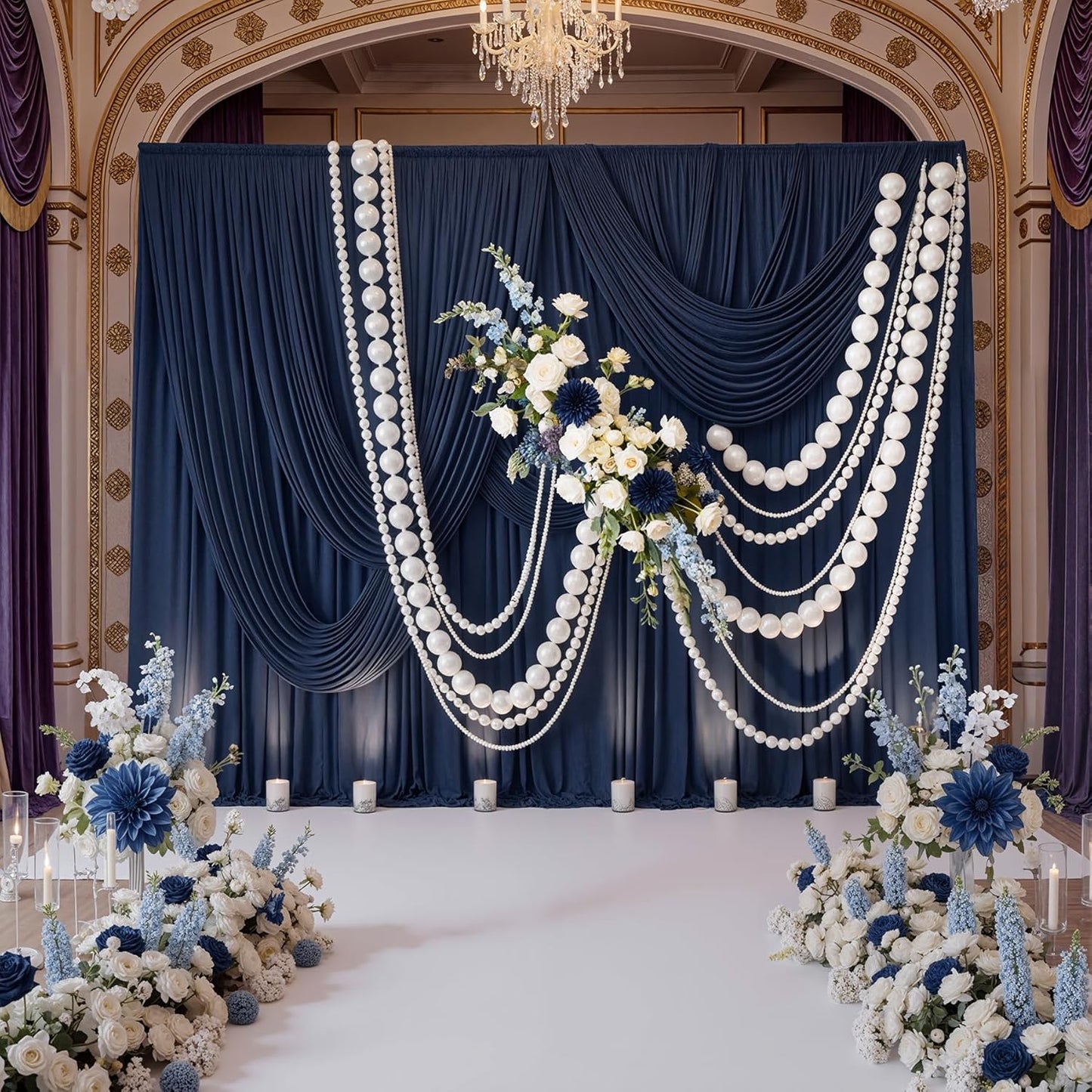 10ftx10ft Black Backdrop Curtains for Weddings Parties, Wrinkle Free 2 Panels Silky Polyester Photo Backdrop Drapes Back Drop Cloth Drapery for Birthday Mother'sDay Photography Background