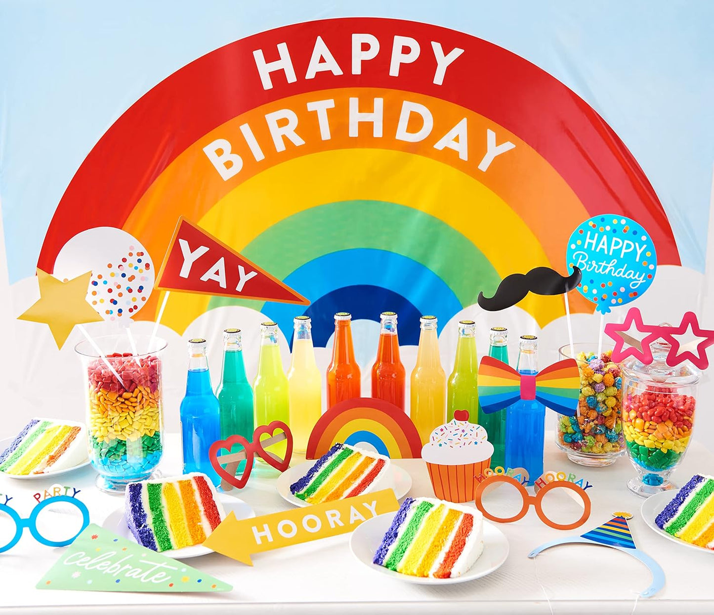 American Greetings Rainbow Party Supplies, Dessert Plates (36-Count)
