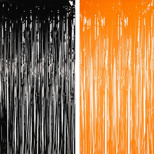 BRAVESHINE Iridescent Foil Fringe Backdrop - 2 Pack 3.2x6.5ft Holographic Tinsel Photo Booths Pros Streamer Curtains for Girl/16th Birthday/Engagement/Bridal/Anniversary/Bachelorette Party Decorations - Colors A