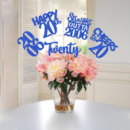 15 PCS 50th Birthday Centerpiece Sticks Fifty Happy 50th Straight Outta 1976 Table Flower Centerpieces Sticks Cheers to 50 Floral Decorations for 50th Birthday Party Centerpieces Supplies Black