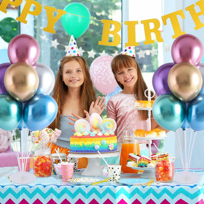 Balloon Stand Kit For Table - 4 Sets Balloon Sticks with Base For Birthday Graduation Party Decorations