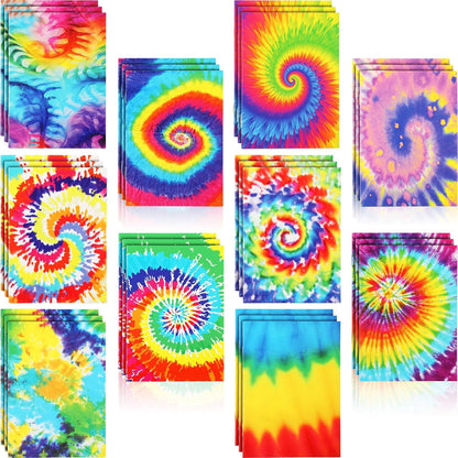 Tenceur 100 Pcs Mini Tie Dye Notepads Pastel Notebooks Small Multicolor Style Pocket Notebook Bulk Mini School Supplies Tie Dye Birthday Party Supplies, Teacher Appreciation Gifts 10 Styles