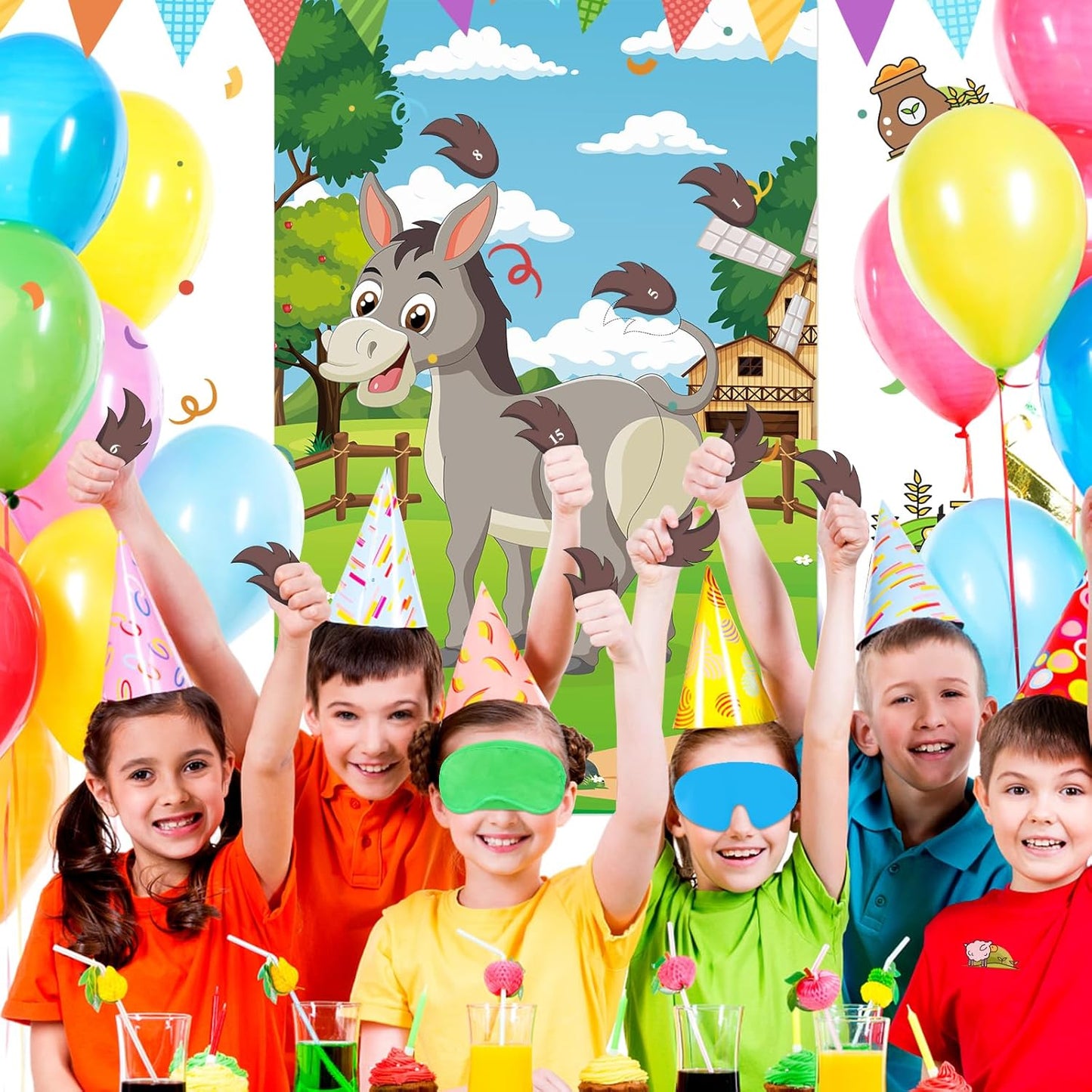 Pin The Crown on The Princess Party Games for Girls Princess Birthday Party with 24 Pcs Crowns, Large Princess Poster for Kids Girls Princess Birthday Party Princess Tea Party Decorations
