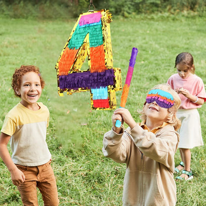 Dinosaur Pinata - Dinosaur Decorations with a Blindfold and Bat for Boys Girls Animal Themed Birthday Party Kids Classroom Game Decorations Supplies (15.7 x 11.4 x 3.1 Inches)