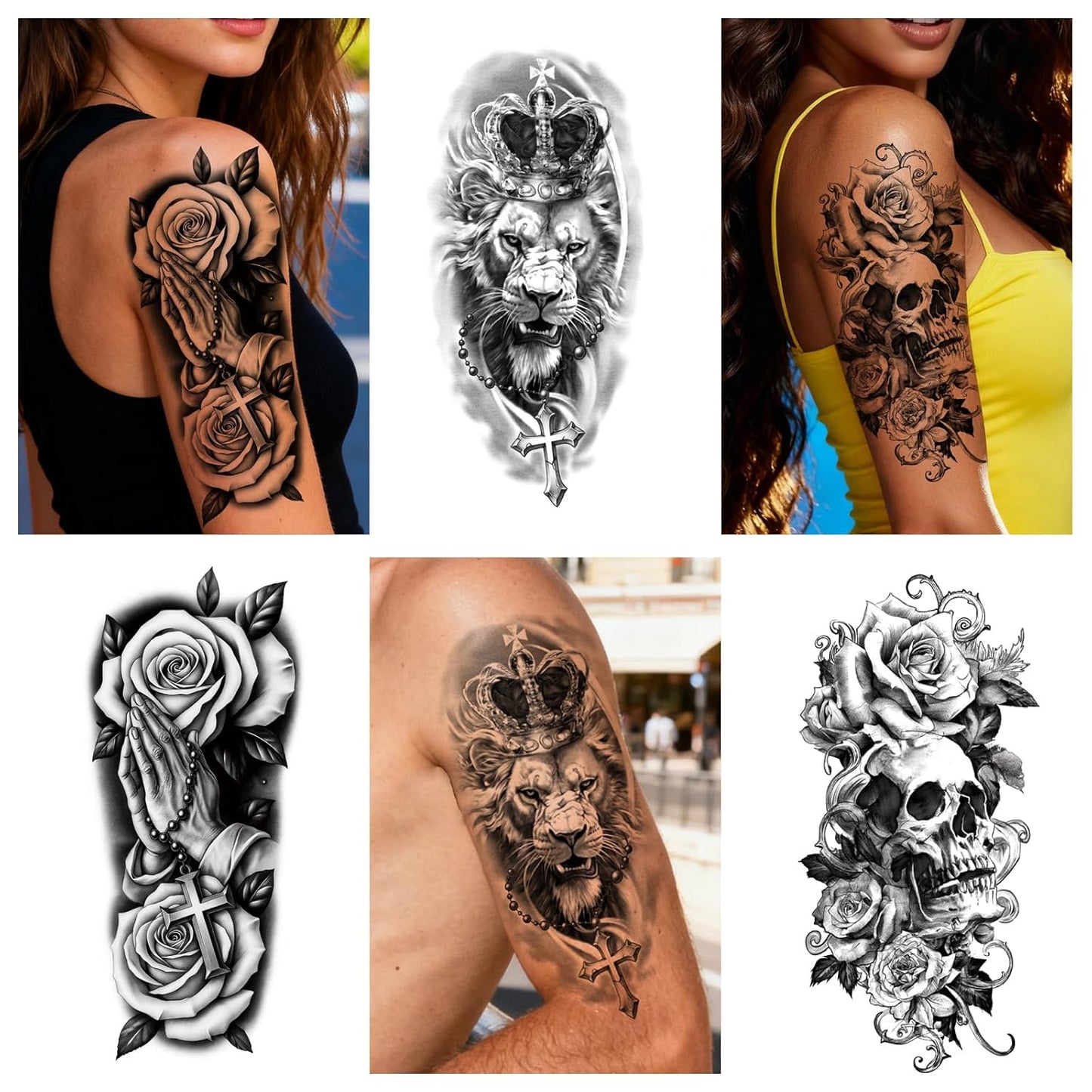 Glow in the Dark Tattoos 256+ PCS – Luminous Party Supplies Neon Body Paint UV Face Temporary Tattoos for Adults Teens, 32 Sheets Neon Accessories Carnival Raves Party Favors & Decorations