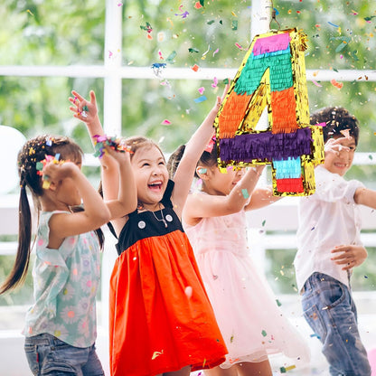 Dinosaur Pinata - Dinosaur Decorations with a Blindfold and Bat for Boys Girls Animal Themed Birthday Party Kids Classroom Game Decorations Supplies (15.7 x 11.4 x 3.1 Inches)