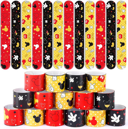 Cartoon Animation Slap Wristband, 24 Pack - Birthday Party Supplies, Cartoon Theme Bracelets Goodie Bag Fillers for Birthday & Theme Parties