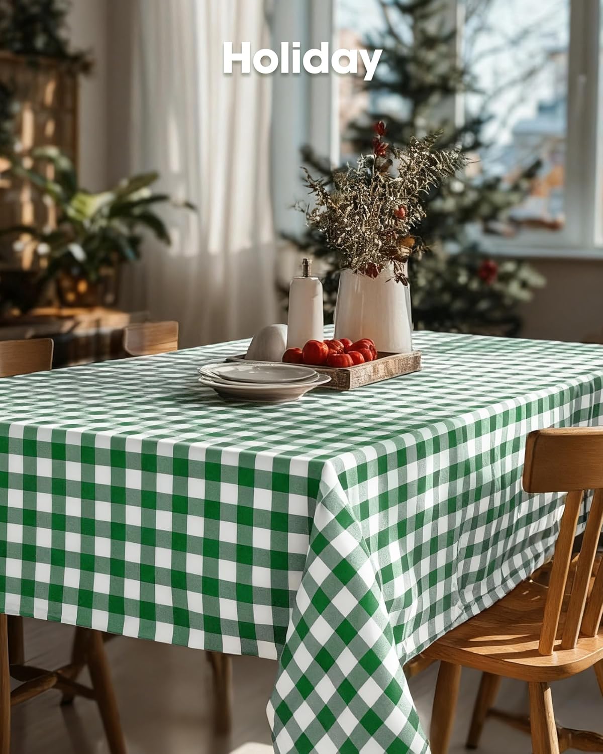 Pureegg Plastic Table Cloth Disposable 8 Pack, 54 x 108 Inch Table Cloths, Party, Picnic, Wedding, Decorative Tablecloths, Rectangle, White Plastic Cover, Leakproof & Sturdy, White