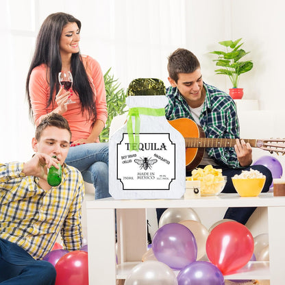 Panelee Adult Piñata with Stick Tassel Blindfold Confetti Beer Mug Piñata Champagne Whisky Tequila Bottle Set for Adult Women Men Bachelor Birthday Wedding Anniversary Party(Whisky)