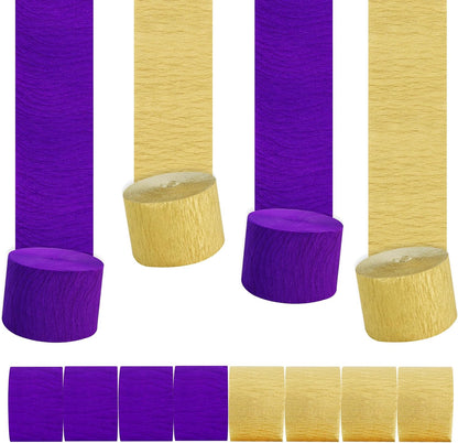 BEISHIDA 8 Rolls Red Yellow Blue and Green Crepe Paper Streamers for Carnival Circus Sesame Street Paw Party Decorations, Birthday DIY Craft Paper(1.8 Inch x 82 Ft/Roll)