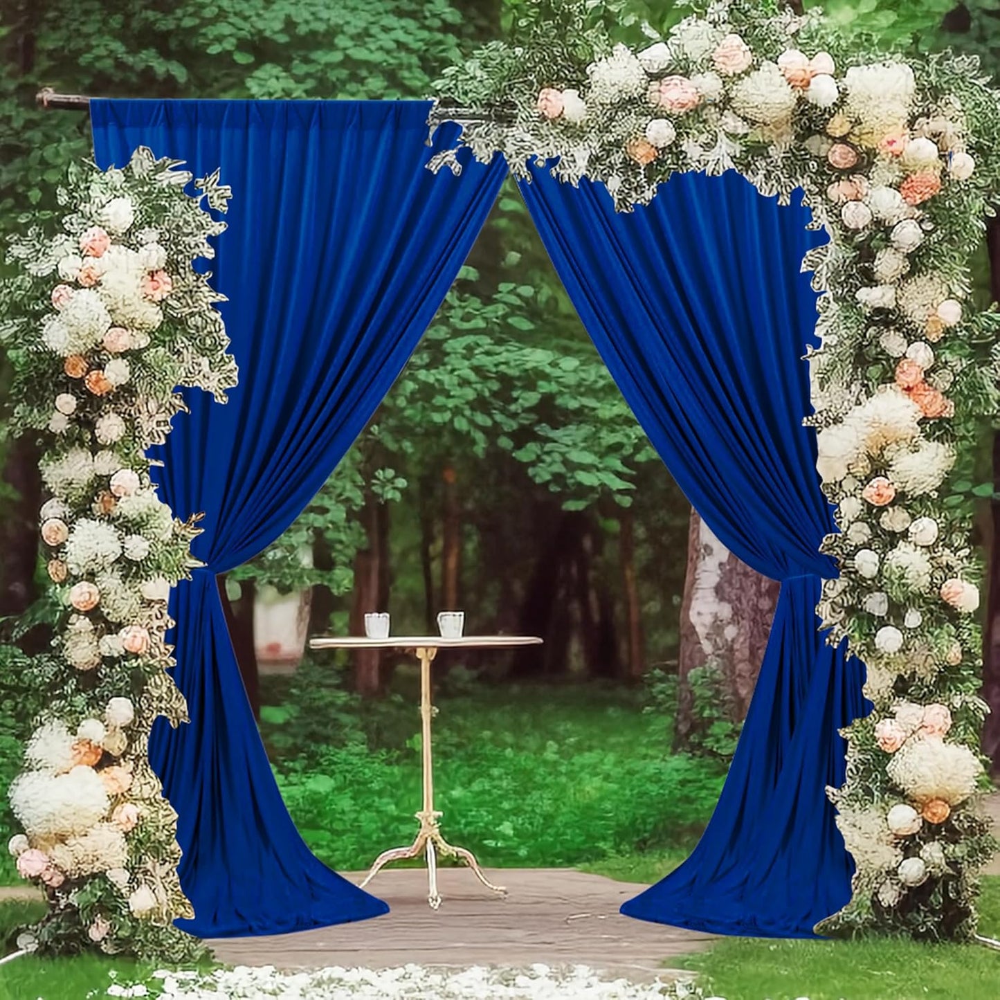 MEETSKY Black Backdrop Curtains for Parties - 10ft x 8ft Party Photo Background Curtain Rod Pocket Fabric Drapes Panels for Boys Birthday Holiday Home Halloween Decoration, 5ft x 8ft, 2 Panels