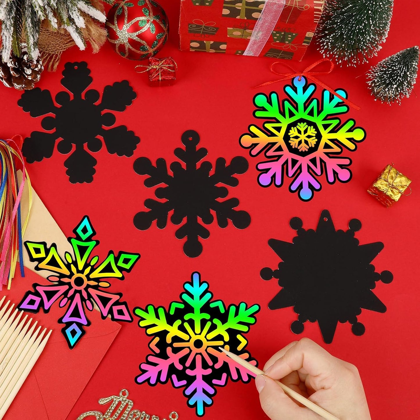 JULMELON 36 PCS Ocean Crafts, Rainbow Scratch Art Under The Sea Party Favors DIY Magic Color Summer Ocean Animals Scratch Cards for Summer Party Favors School Activities