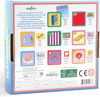 eeBoo Scavenger Hunt Indoors Game, a Finding Game that develops observational and Analytical Skills, Includes 50 Cards & Instructions, for Ages 3 and up