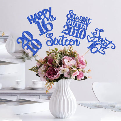 15 PCS 50th Birthday Centerpiece Sticks Fifty Happy 50th Straight Outta 1976 Table Flower Centerpieces Sticks Cheers to 50 Floral Decorations for 50th Birthday Party Centerpieces Supplies Black