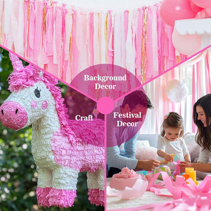 MAQIHAN Pastel Crepe Paper Streamers - 6 Rolls 492ft Crepe Paper Valentine's Easter Mother's Day Anniversary Graduation Mermaid Party Spring Themed Wedding Baby Shower Brithday Party Decor Streamers