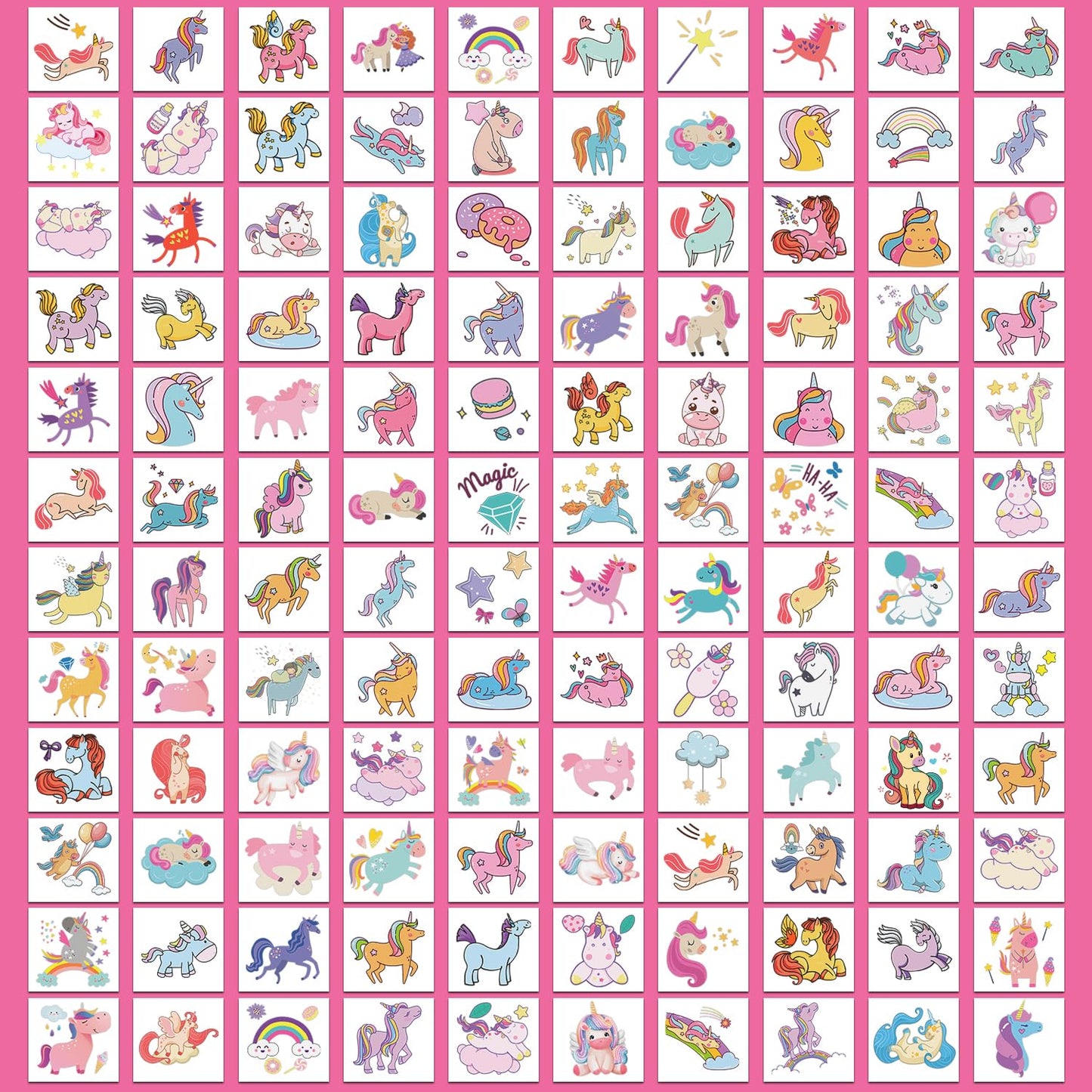 Partywind 408 PCS Kids Tattoos for Party Supplies, Individually Wrapped Sheet Temporary Tattoos Stickers for Kids Goodie Bag Stuffers, Fun Birthday Party Favors - Mixed