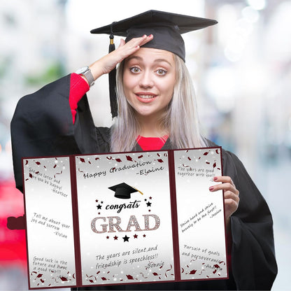 Vlipoeasn 2026 Graduation Guest Book Alternative, Black Gold Class of 2026 Graduation Party Decorations, Graduation Signature Book for 2026 College High School, Unique Graduation Gifts for Friends