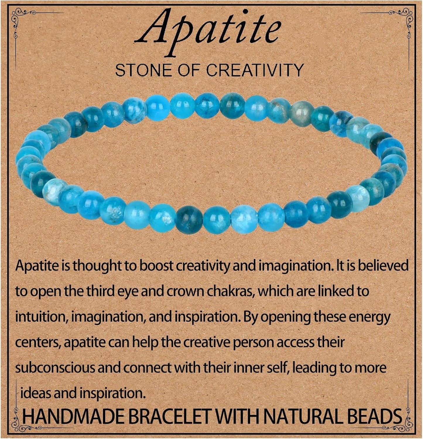 LPBeads Handmade Natural Gemstone Stretch Elastic Bracelet Healing Crystal Round Stone Beads Jewelry Gifts for Women Men