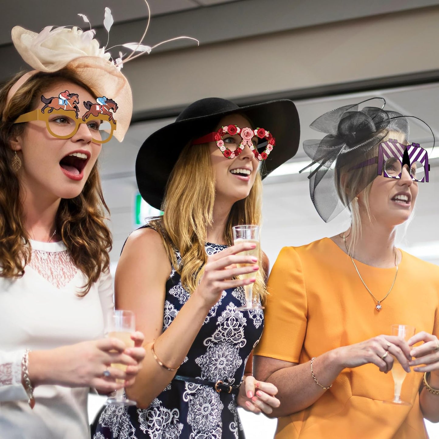 24PCS Hawaiian Party Decorations, Hawaiian Cardboard Glasses Bulk, Luau Party Sunglasses Frame Tropical Dress Pool Props Accessories, Hawaii Carnival Summer Pool Party Decorations for Women Men