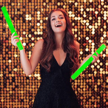 Glow Foam Sticks Bulk, 24 Pcs Red Giant LED Light Up Sticks 3 Modes Flashing Glowing Baton Wands Party Supplies for Wedding, Raves,Concert,Birthday,Christmas, Halloween,Sporting Events