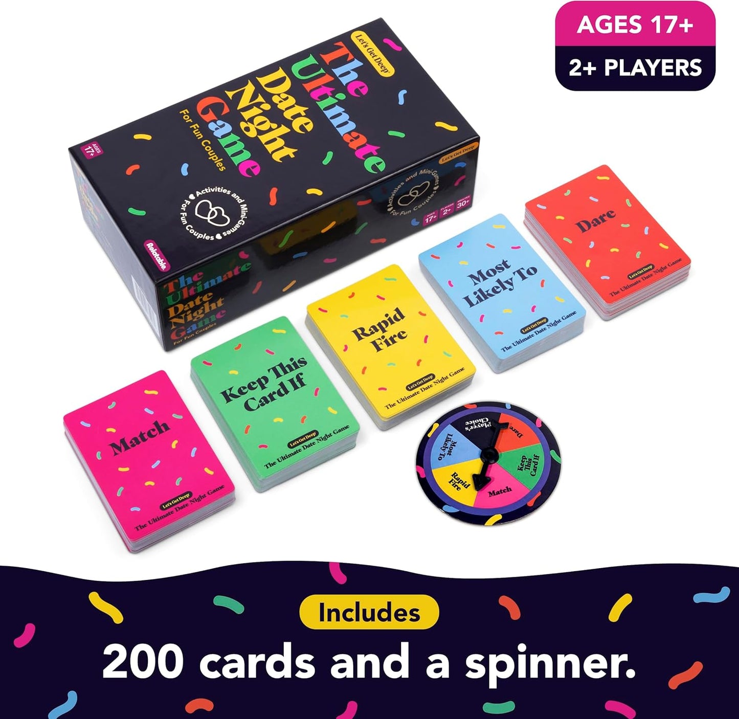 Let's Get Deep: Friends Edition by Relatable, Fun Group Card Game, Easy Adult Game for Game Night, Perfect for Party Games with Friends, Includes 400 Question Cards, Three Increasingly Personal Levels