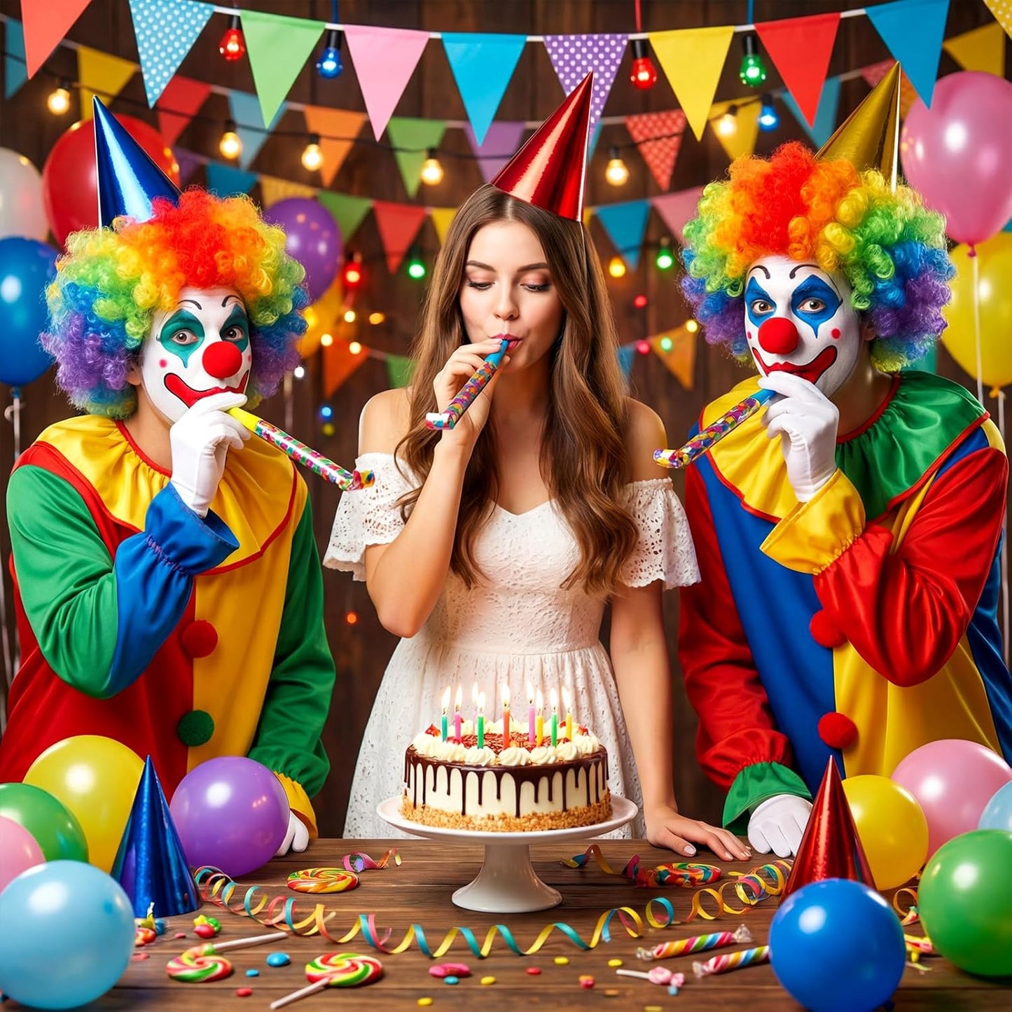 30 PCS Party Blowouts Squawkers Noisemakers Colorful Party Blowers Birthday Blow Horns New Years Whistles for Family Gatherings Squawker