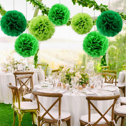 BEISHIDA Hot Pink Tissue Hanging Paper Flowers Ball Decorations Set for Mother's Day Birthday Valentine's Day Anniversary Bridal Baby Shower Wedding Backdrops Home Outdoor Party Supplies(13 Packs)