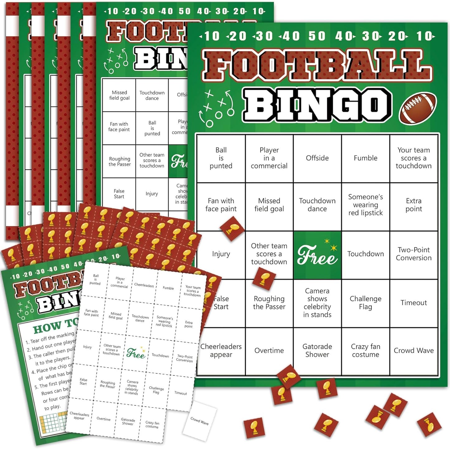 4th of July Bingo Game Set for 24 - Patriotic Party Activities, Independence Day Games for Family Reunion, School & Classroom Decorations – 5" x 7" Cards