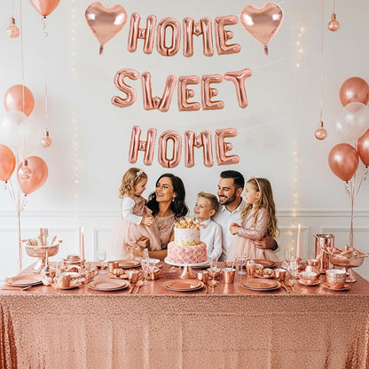TONIFUL 16 Inch Cream White HOME SWEET HOME Letter Balloon,Decoraction for Housewarming, New Home Parties and Homecoming Celebrations,Ivory White Balloon Banner for Welcome Sign and Party Supplies