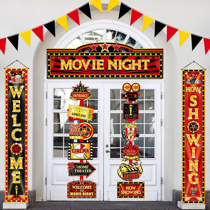 15 Pcs Circus Decorations Carnival Striped Awning Porch Banner Carnival Theme Directional Signs Welcome to the Circus for Birthday Party Supplies