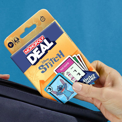 Monopoly Deal: Disney Stitch Edition Card Game | Based on Disney’s Lilo & Stitch | Officially Licensed Disney Kids Games | Ages 8+| 2-5 Players