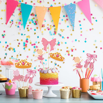 Beautiful Butterfly Centerpiece Sticks - Floral Baby Shower or Birthday Table Toppers - Butterfly Themed Gender Reveal Bridal Shower Party Decoration- Set of 15