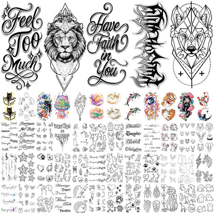 252+ PCS Glow Unicorn Princess Temporary Tattoo for Kids, 36 Sheets Rainbow Castle Candy Star Prince Fake Tattoos Sticker for Girls Boys, Luminous Birthday Magic Fairy Theme Party Favors Decoration