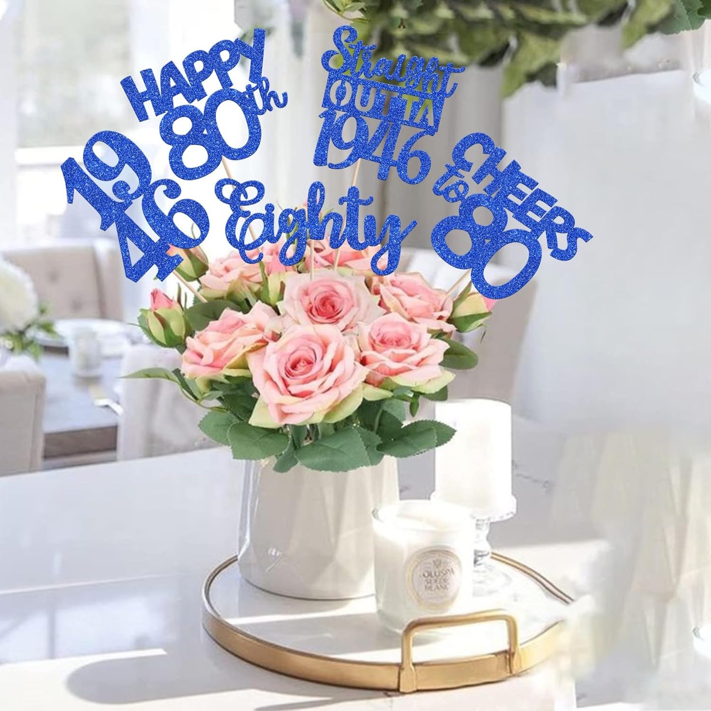 15 PCS 50th Birthday Centerpiece Sticks Fifty Happy 50th Straight Outta 1976 Table Flower Centerpieces Sticks Cheers to 50 Floral Decorations for 50th Birthday Party Centerpieces Supplies Black