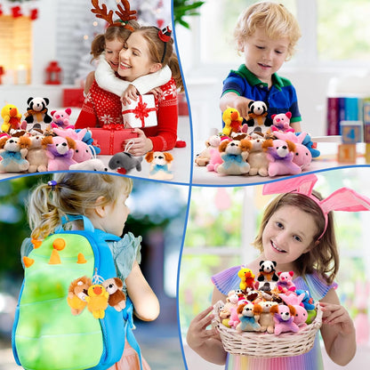 JoyRapt 24 Pack Small Stuffed Animals Bulk Gifts for Kids (2.3/2"-2.5/3.5" Each), Birthday Party Favors Toys for Classroom Prizes, Goodie Bag Pinata Fillers, Carnival Treasure Box Toys (24PCS)