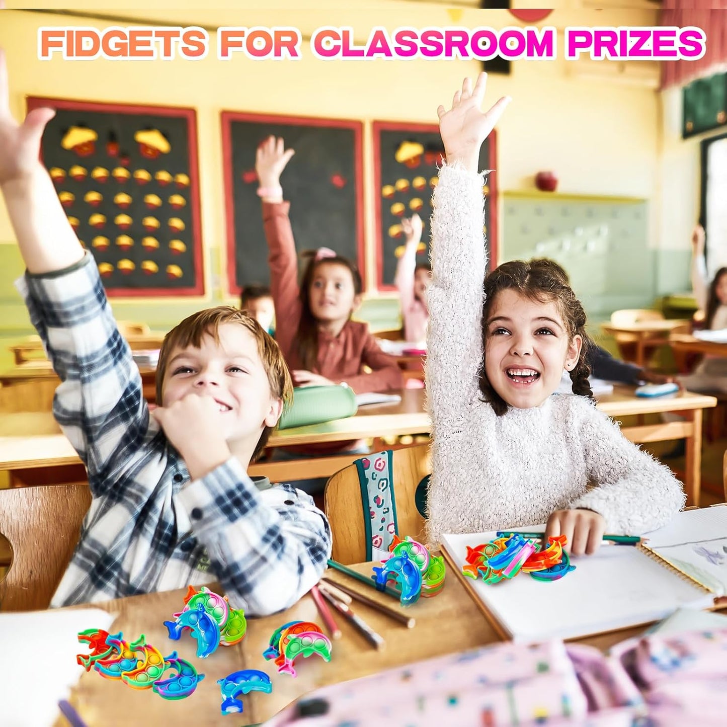 Pop Fidget Toys Bulk Its Party Favors for Kids 4-8 8-12 30 Pack Mini Pop Keychain It Small Fidgets for Classroom Prizes School End of Year Student Gifts from Teacher Birthday Goodie Bag Stuffers