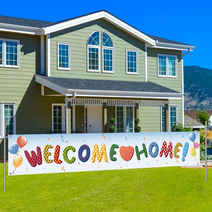 Large Welcome Home Banner, Welcome Home Yard Banner, Outdoor Indoor Yard Sign Party Decoration for Family Gatherings, Special Occasions, Marine Corps, Housewarming
