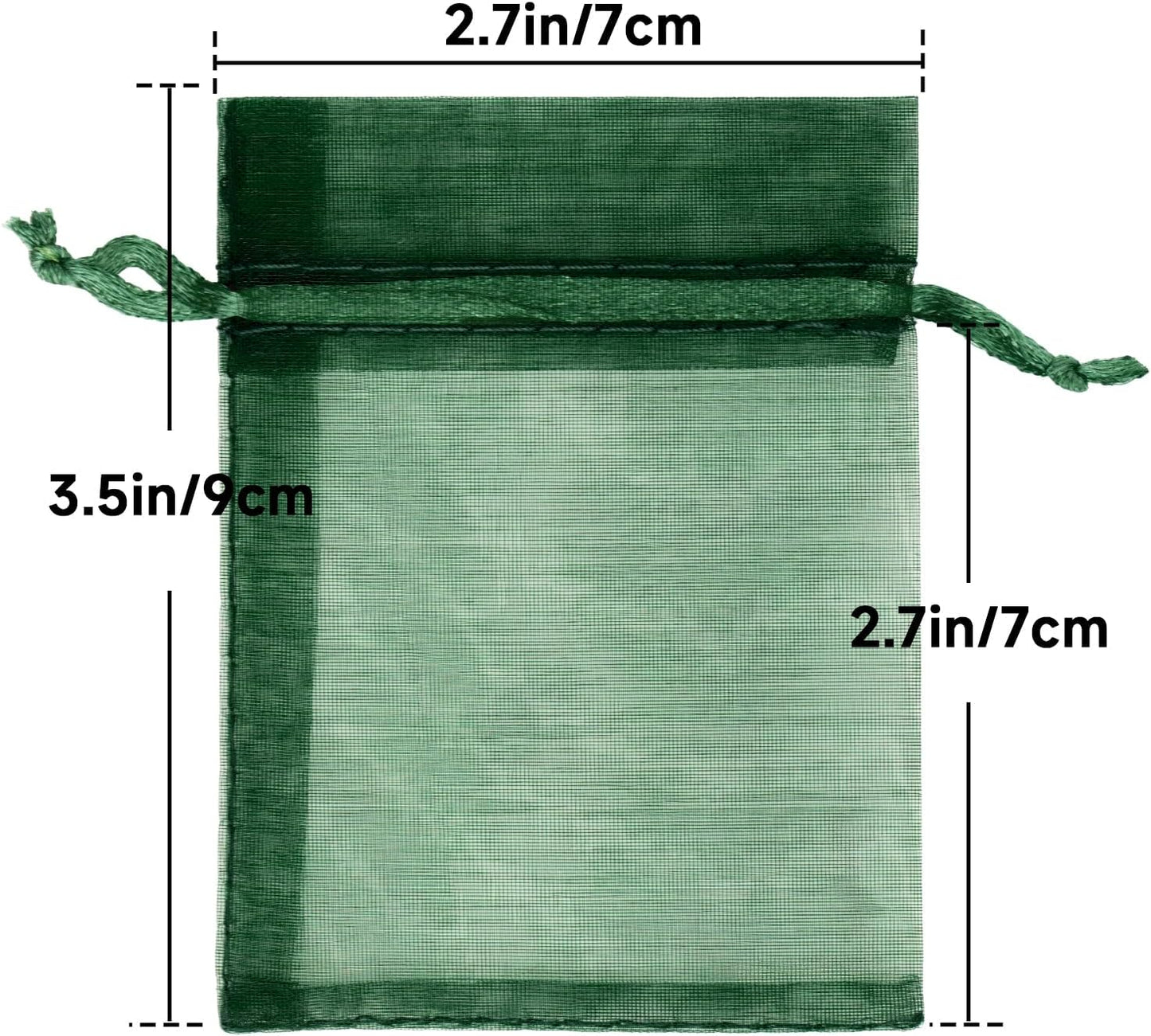 joycraft 50Pcs Organza Bags, 2x3 inch Gift Favor Bags, White Wedding Favor Bags, Jewelry Pouches with Drawstring, Mesh Bags Drawstring for Jewelry, Festival, Makeup, Candy, Desserts
