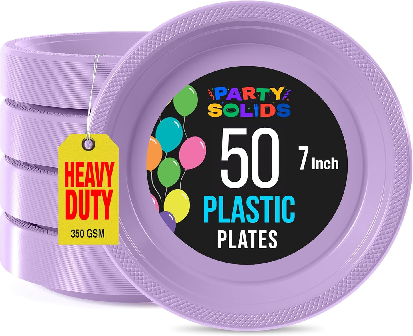 Exquisite Party Solids Red Plastic Plates For Party Supplies 10" Red Disposable Plates Heavy Duty 50 Pcs Plastic Dinnerware Sets Heavy Duty 350 GSM Disposable Dinnerware Set