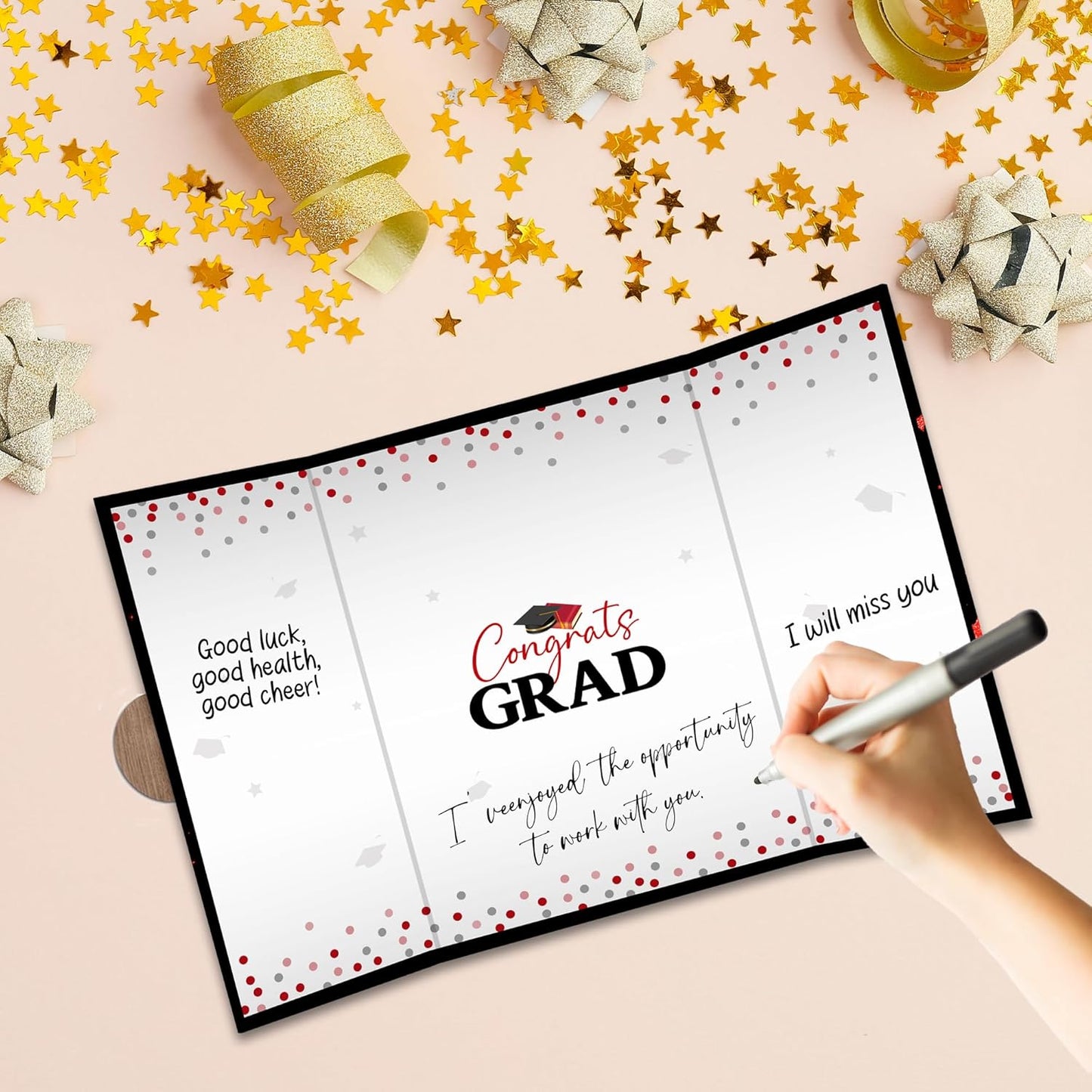 Class of 2026 Graduation Guest Book - 18''x 12'' Minimalist Graduation Signature Book - High School College Guest Book Alternative Signature Board Card - Grad Party Decor & Supplies-A05