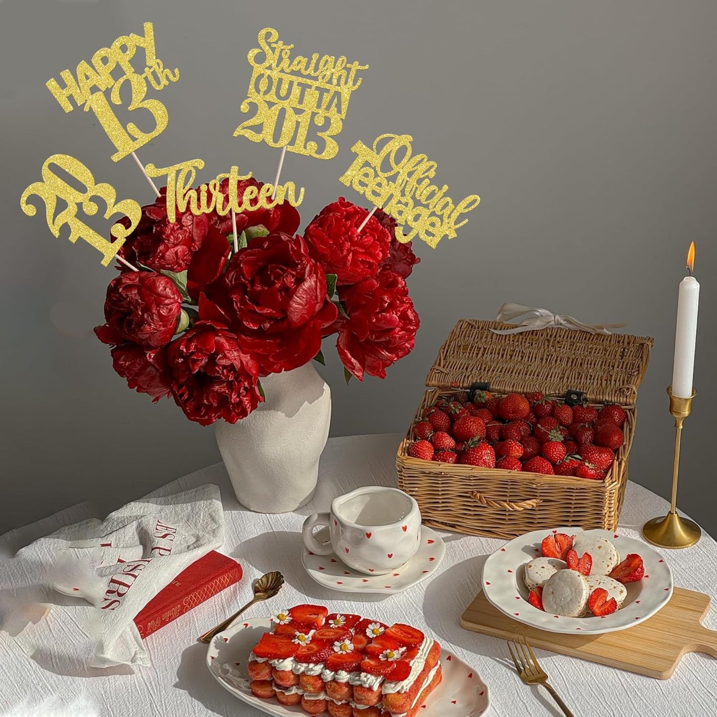 15 PCS 50th Birthday Centerpiece Sticks Fifty Happy 50th Straight Outta 1976 Table Flower Centerpieces Sticks Cheers to 50 Floral Decorations for 50th Birthday Party Centerpieces Supplies Black