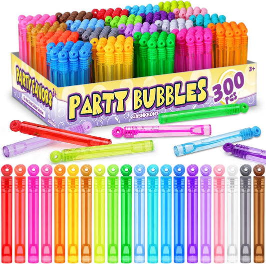 32-Piece 8 Colors Mini Bubble Wands Assortment Party Favors Toys for Kids Child, Christmas Celebration,Thanksgiving New Year, Themed Birthday,Wedding, Bath Time,Summer Outdoor Gifts for Girls Boys