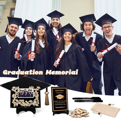 2026 Graduation Guest Book Alternative, Black Happy Graduation Party Decorations, Class of 2026 Congrats Graduates Signature Guestbook Gifts for College High School Students Friends Men Women