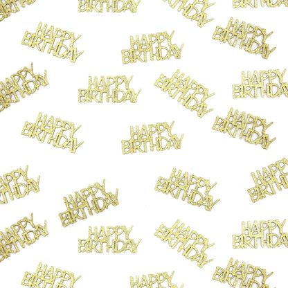 Pink Happy Birthday Confetti - Girl Birthday Party Decorations - Light Pink Glitter Scatters for Baby Girl Party Table Decor Supplies - 100PC