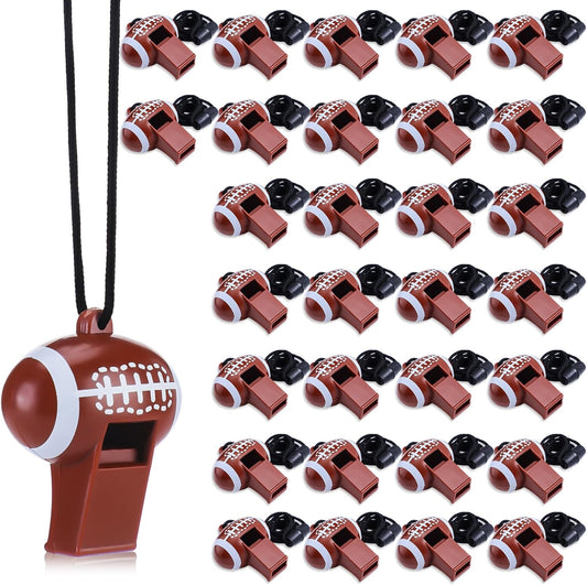 24 or 40 Pcs Baseball Football Soccer Sport Whistles Stadium Sporting Party Favor Noisemakers with Lanyard for Events Team Noise Whistles Loud Sound Party Acc