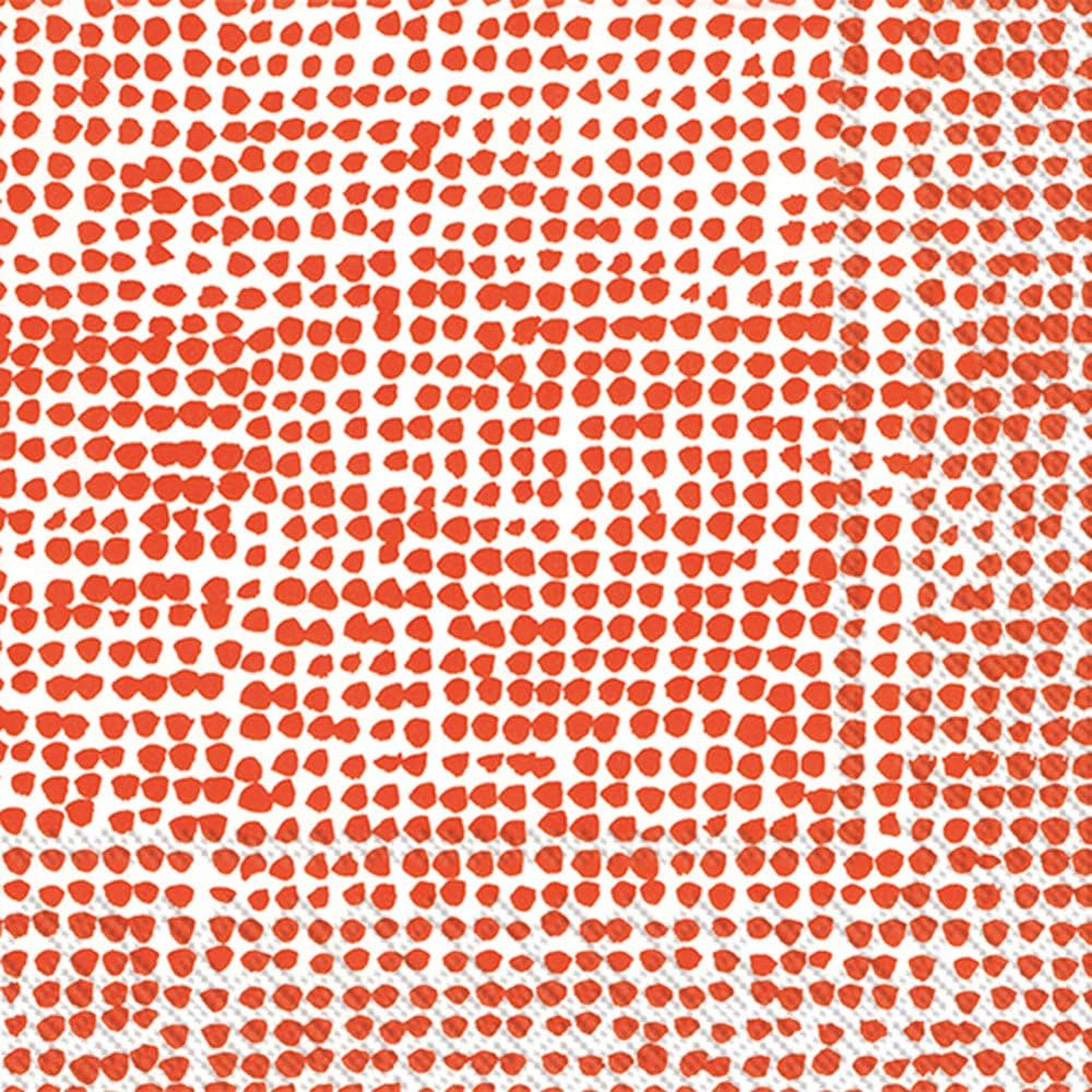 IHR Ideal Home Range Cocktail Napkins Marimekko Disposable 3-Ply Paper Party Napkin Pack, 5" x 5", Orkanen Linen/Blue, 20-Count