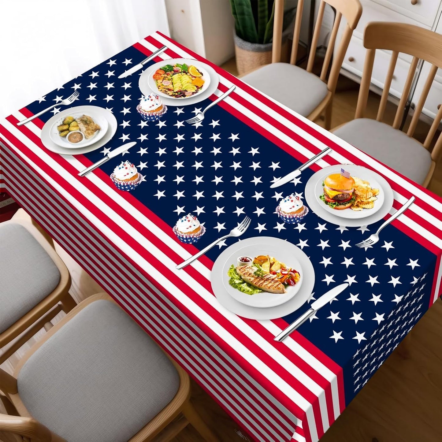 Childom 1 Pack Fourth of July Coloring Tablecloth for Kids,4th of July Crafts for Kids 30"x72" Giant Coloring Poster Table Cloth,Large Paper Poster Crafts Party Activities,4th of July Paper Tablecloth