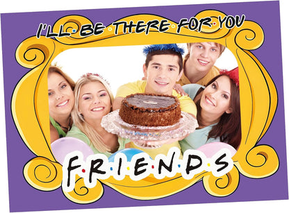 Friends Themed Photo Booth Props, 27.5 x 19.6 in Photo Booth Frame Friends Merchandise Party Decorations Supplies for Birthday, Graduation, Festivals, Anniversary, Wedding (Film Clapper Board Style)